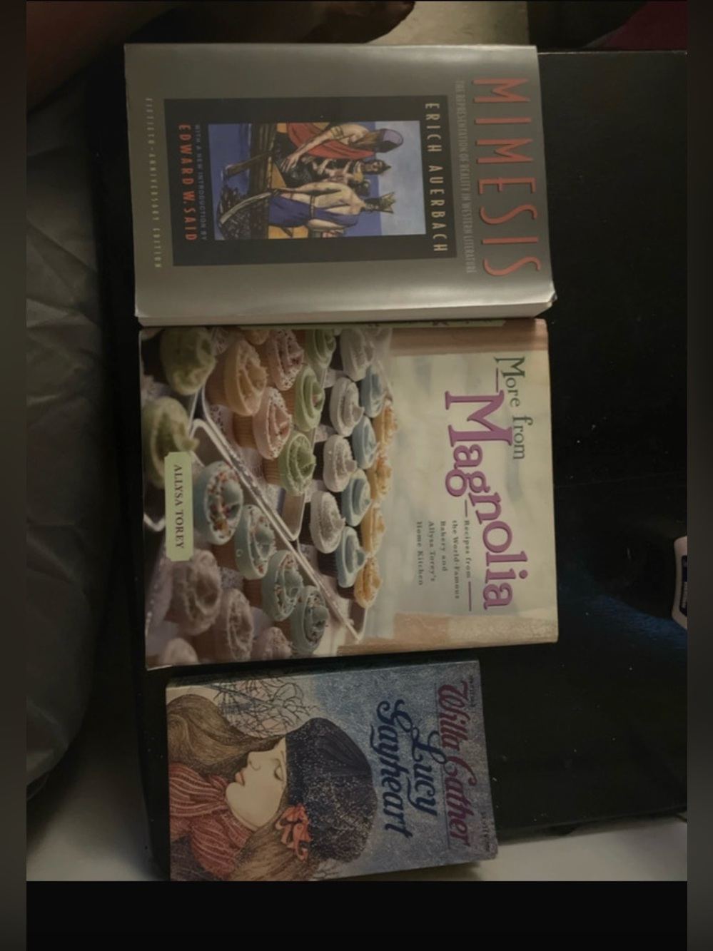 Stacked Decorative Coffee Table Books in Pink, Orange, Blue, Cream, Brown, Black